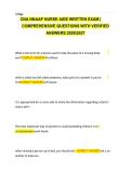 CNA NNAAP NURSE AIDE WRITTEN EXAM &vert;  COMPREHENSIVE QUESTIONS WITH VERIFIED  ANSWERS 20262027