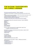 TCM 320 EXAM 1 QUESTIONS WITH 100&percnt; CORRECT ANSWERS