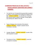 CHAMPIONS PRINCIPLES OF REAL ESTATE 2  &lpar;TEXAS&rpar; 20262027 QUESTIONS AND CORRECT  ANSWERS&period; 