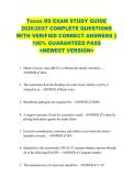 Texas RS EXAM STUDY GUIDE  2026&sol;2027 COMPLETE QUESTIONS  WITH VERIFIED CORRECT ANSWERS &vert;&vert;  100&percnt; GUARANTEED PASS  <NEWEST VERSION> 