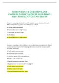 NUR 198 EXAM 3 QUESTIONS AND ANSWERS WITH COMPLETE SOLUTIONS &vert; 2026 UPDATE &vert; JOYCE UNIVERSITY