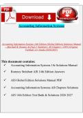 Accounting Information Systems 14th Edition &lpar;Global Edition&rpar; Solutions Manual &ndash; Romney & Steinbart &vert; All Chapters &vert; 2026&ndash;2027 &vert; Verified A&plus;