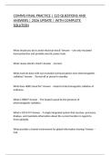 COMMS FINAL PRACTICE &vert; 125 QUESTIONS AND ANSWERS &vert; 2026 UPDATE &vert; WITH COMPLETE SOLUTION