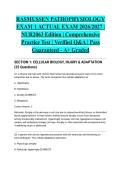 RASMUSSEN PATHOPHYSIOLOGY EXAM 1 ACTUAL EXAM 2026&sol;2027 &vert; NUR2063 Edition &vert; Comprehensive Practice Test &vert; Verified Q&A &vert; Pass Guaranteed - A&plus; Graded