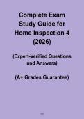 Complete Exam Study Guide for Home Inspection 4 &ndash; 2026 Certification Prep PDF