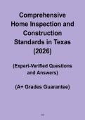 Comprehensive Home Inspection and Construction Standards in Texas 2026 PDF &ndash; Complete Regulatory Guide