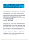 CSMLS GUIDELINES QUESTIONS AND ANSWERS  WITH CORRECT SOLUTIONS UPDATED  &sol;2025&sol;2026