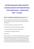 HESI RN Fundamentals Testbank 2026&sol;2027&colon; Actual Exam Questions with Detailed Rationales &ndash; 100&percnt; Verified Answers &ndash; Complete Study Guide &ndash; A&plus; Graded