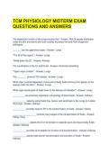TCM PHYSIOLOGY MIDTERM EXAM QUESTIONS AND ANSWERS 