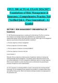 CPCU 500 ACTUAL EXAM 2026&sol;2027 &vert; Foundations of Risk Management & Insurance &vert; Comprehensive Practice Test &vert; Verified Q&A &vert; Pass Guaranteed - A&plus; Graded
