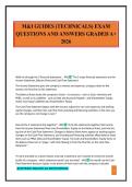 M&I GUIDES &lpar;TECHNICALS&rpar; EXAM QUESTIONS AND ANSWERS GRADED A&plus; 2026