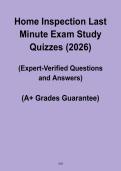 Home Inspection Last Minute Exam Study Quizzes 2026 PDF &ndash; Rapid Review & Practice Test