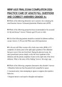 NRNP 6531 FINAL EXAM COMPILATION 2026 PRACTICE CARE OF ADULTS FULL QUESTIONS AND CORRECT ANSWERS GRADED A&plus;