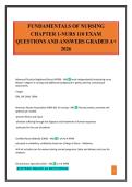FUNDAMENTALS OF NURSING CHAPTER 1-NURS 110 EXAM QUESTIONS AND ANSWERS GRADED A&plus; 2026