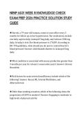 NRNP 6531 WEEK 8 KNOWLEDGE CHECK EXAM PREP 2026 PRACTICE SOLUTION STUDY GUIDE