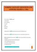 NURSING 110 EXAM 1 QUESTIONS AND ANSWERS GRADED A&plus; 2026