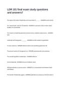 LDR 101 final exam study questions and answers