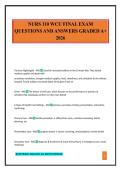NURS 110 WCU FINAL EXAM QUESTIONS AND ANSWERS GRADED A&plus; 2026