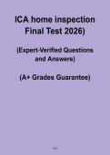 ICA Home Inspection Final Test 2026 PDF &ndash; Complete Practice Exam & Study Guide