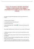 NURS 1170 &lpar;NURSING THEORY&rpar; MIDTERM WEEKS 1-6 QUESTIONS AND CORRECT ANSWERS WITH COMPLETE SOLUTIONS &vert; 2026 UPDATE