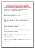 REVIEW CISCO FIREWALL TRAINING - SESSION 1  QUESTIONS AND CORRECT DETAILED ANSWERS  &lpar;VERIFIED ANSWERS&rpar; &vert;ALREADY GRADED A&plus;&vert;&vert;BRAND NEW
