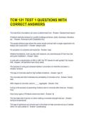 TCM 121 TEST 1 QUESTIONS WITH CORRECT ANSWERS 