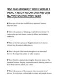 NRNP 6552 ASSIGNMENT WEEK 2 MODULE 1 TAKING A HEALTH HISTORY EXAM PREP 2026 PRACTICE SOLUTION STUDY GUIDE