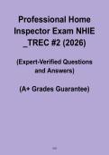 Professional Home Inspector Exam NHIE & TREC 2026 PDF &ndash; Complete Study Guide & Practice Test