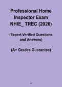 Professional Home Inspector Exam NHIE & TREC 2026 PDF &ndash; Complete Study Guide & Practice Test