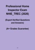 Professional Home Inspector Exam NHIE&lowbar;TREC 2026 PDF &ndash; Complete Study Guide & Practice Test