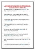 FOA- FIBER OPTIC CERTIFICATION EXAM QUESTIONS  AND CORRECT DETAILED ANSWERS &lpar;VERIFIED ANSWERS&rpar;  &vert;ALREADY GRADED A&plus;&vert;&vert;BRAND NEW