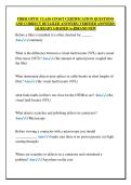 FIBER OPTIC CLASS CFOS&sol;T CERTIFICATION QUESTIONS  AND CORRECT DETAILED ANSWERS &lpar;VERIFIED ANSWERS&rpar;  &vert;ALREADY GRADED A&plus;&vert;&vert;BRAND NEW