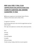 NRNP 6566 WEEK 11 FINAL EXAM CERTIFICATION EVALUATION EXAMS 2026 COMPLETE QUESTIONS AND ANSWERS GUARANTEED TO PASS