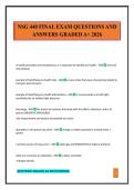 NSG 440 FINAL EXAM QUESTIONS AND ANSWERS GRADED A&plus; 2026