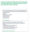 VIRTUAL ATI PREDICTOR &lpar;GREEN LIGHT&rpar; EXAM&sol; COMPLETED  VATI GREENLIGHT EXAM &sol;A&plus;GRADE 2026 COMPLETE EXAM  WITH Q&A LATEST UPDATE 2026-2027  