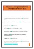 NSG 440 EXAM 1 QUESTIONS AND ANSWERS GRADED A&plus; 2026
