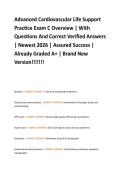 Advanced Cardiovascular Life Support  Practice Exam C Overview &vert; With  Questions And Correct Verified Answers  &vert; Newest 2026 &vert; Assured Success &vert;  Already Graded A&plus; &vert; Brand New  Version&excl;&excl;&excl;&excl;&excl;&excl;&excl;