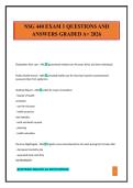 NSG 440 EXAM 1 QUESTIONS AND ANSWERS GRADED A&plus; 2026