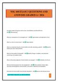 NSG 440 EXAM 3 QUESTIONS AND ANSWERS GRADED A&plus; 2026
