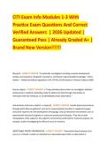 CITI Exam Info Modules 1-3 With  Practice Exam Questions And Correct  Verified Answers  &vert; 2026 Updated &vert;  Guaranteed Pass &vert; Already Graded A&plus; &vert;  Brand New Version&excl;&excl;&excl;&excl;&excl;&excl; 