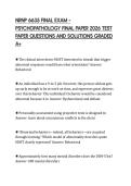 NRNP 6635 FINAL EXAM &ndash; PSYCHOPATHOLOGY FINAL PAPER 2026 TEST PAPER QUESTIONS AND SOLUTIONS GRADED A&plus;