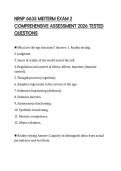 NRNP 6635 MIDTERM EXAM 2 COMPREHENSIVE ASSESSMENT 2026 TESTED QUESTIONS