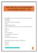 NSPN 7200&colon; FINAL EXAM QUESTIONS AND ANSWERS GRADED A&plus; 2026