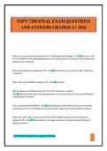 NSNE 7200 EXAM QUESTIONS AND ANSWERS GRADED A&plus; 2026