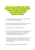 NYS Funeral Law EXAM STUDY GUIDE  2026&sol;2027 COMPLETE QUESTIONS WITH  VERIFIED CORRECT ANSWERS &vert;&vert;  100&percnt; GUARANTEED PASS  <NEWEST VERSION> 