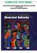 Complete Test Bank&colon; Understanding Abnormal Behavior &lpar;10th Edition&rpar; by Sue&comma; Sue&comma; & Sue