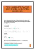 NUR614 &lpar;ASSESSMENT&rpar; PRACTICE EXAM QUESTIONS AND ANSWERS GRADED A&plus; 2026