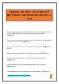 NURSING 203 FINAL EXAM REVIEW QUESTIONS AND ANSWERS GRADED A&plus; 2026