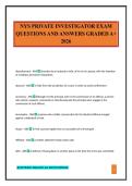 NYS PRIVATE INVESTIGATOR EXAM QUESTIONS AND ANSWERS GRADED A&plus; 2026