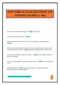 NEW YORK P&period;I&period; EXAM QUESTIONS AND ANSWERS GRADED A&plus; 2026